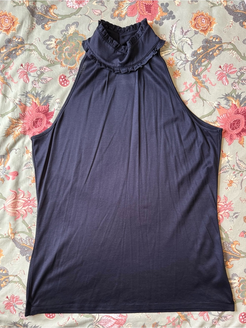 2/$30 Navy High Neck Cotton